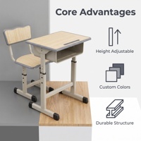 Bureaux et chaises pour étudiants à hauteur réglable