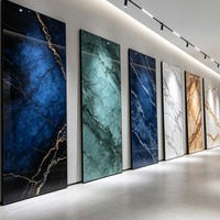 Panneau mural en PVC imperméable moderne, imitation marbre, résistant aux UV, pour la décoration intérieure de la maison, du bureau et de la chambre, mur de douche