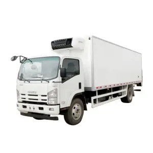 Isuzu 5-10ton Rau thịt lợn thịt vận chuyển xe tải 4x2 -18 độ tủ lạnh van xe tải
