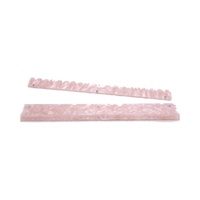 Crealis Blush Pearl Acrylic American Mahjong Tile Rack and Pusher Set Scalloped Edge 17.5 in 20 in for 4 Players