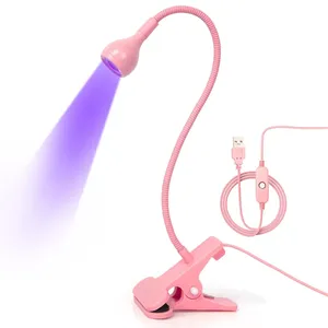 Lámparas <span class=keywords><strong>LED</strong></span> para uñas, lámpara de cuello de cisne Flexible de 3W, secador de manicura de uñas de secado rápido, luz de curado de esmalte de Gel para uñas de Gel - Product Image 1