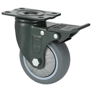 Roue en caoutchouc massif noire de 3/4/5/6/<span class=keywords><strong>8</strong></span>/10 pouces pour chariot à roulettes, brouette, chariot à main, roue moyenne à usage intensif - Product Image 2