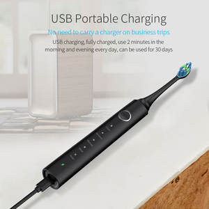 Brosse à dents électrique rechargeable intelligente et écologique pour les voyages à domicile et les soins bucco-dentaires Brosse à dents sans fil alimentée par batterie - Product Image 6