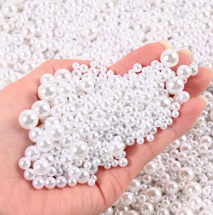 Coquille perle perles bricolage crème colle téléphone accessoires breloques Abs perle perles pour la fabrication de bijoux