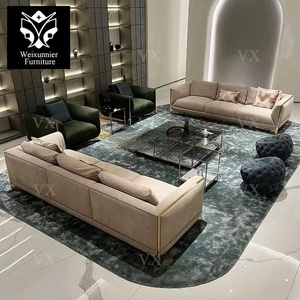 Set di Divani Componibili in Velluto di Lusso Moderno con Base in Acciaio Inox, Design Italiano, Garanzia di 3 Anni, Misure Personalizzabili per <span class=keywords><strong>Soggiorno</strong></span> - Product Image 6