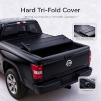 Couverture de benne rigide pliable pour pick-up Nissan Titan 2016-2024 Ford F-150 2021-2024 Chevrolet Silverado 1500 5.5ft 6.5ft 4x4