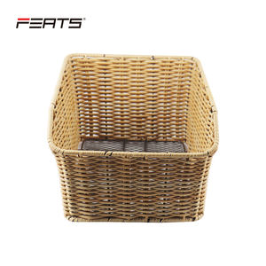 Cesta <span class=keywords><strong>trasera</strong></span> de poliratán <span class=keywords><strong>para</strong></span> <span class=keywords><strong>bicicleta</strong></span>, con piezas de montaje, gran espacio, fuerte y duradero, 49x32x22cm - Product Image 3