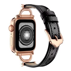 Pulsera <span class=keywords><strong>de</strong></span> Cuero para Mujer, <span class=keywords><strong>Correa</strong></span> <span class=keywords><strong>de</strong></span> Metal <span class=keywords><strong>de</strong></span> Lujo para <span class=keywords><strong>Apple</strong></span> <span class=keywords><strong>Watch</strong></span> Band Ultra 8 49mm IWatch 8 7 6 SE 5 3 41mm 45mm 40/44mm - Product Image 2