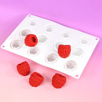 Molde de Silicona para Pastel de Mousse de Frutas, para Mango, Frambuesa, Fresa, Chocolate, Gelatina, Fabricación de Velas