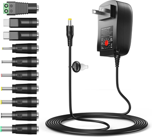 อะแดปเตอร์แปลงไฟ AC DC 41W 6V 9V 12V 15V 18V 20V 24V พร้อมหัวต่อ 10 แบบ พอร์ต USB สำหรับเราเตอร์ ไฟ LED กล้องวงจรปิด ลำโพง พัดลม - Product Image 1