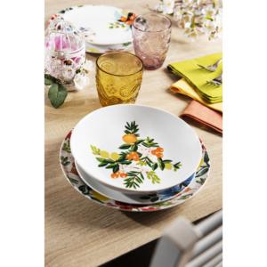 Juego de vajilla de porcelana Excelsa Naif de 18 piezas, redondo, con diseño floral pintado a mano, apto para lavavajillas, para fiestas. - Product Image 3