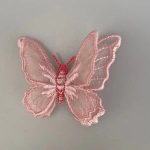 Bordado Applique Garment Patches Patch Forma Borboleta em Organza Garment Bordado - Product Image 6