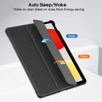 Housse de protection pour tablette Xiaomi Redmi Pad SE 11 pouces 2023, support pliable à trois volets, coque fine et légère avec fonction de réveil et de mise en veille automatique