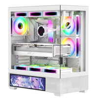 Casing Komputer Putih TDB1302W Golden Marketing PC Case SPCC Kaca Tempered ATX EATX Gaming