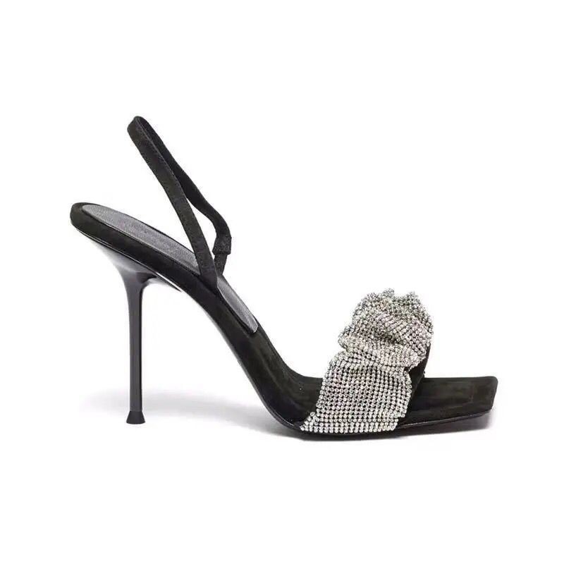 Sandalias negras con punta abierta hasta el tobillo botas tacones altos  finos sandalias caladas para mujer gladiadores zapatos de tacón de 12 cm sandalias  altas|Sandalias de mujer| - AliExpress