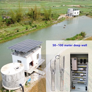Sunfuture 100 mét đầu năng lượng mặt trời hệ thống máy bơm nước cho tưới tiêu nông nghiệp từ bề mặt nguồn nước - Product Image 2