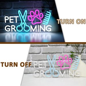 Letreros de neón LED regulables para peluquería canina, luz ambiental alimentada por USB, luz decorativa para escaparates, luz indicadora de calle, personalizada 5V - Product Image 3