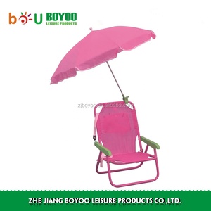 BOYOO Girl's Pink Metal Folding Chair with Parasol-Durable &amp; Comfortable <strong>Outdoor</strong> <strong>Kids</strong> <strong>Furniture</strong> Portable Design - Product Image 6