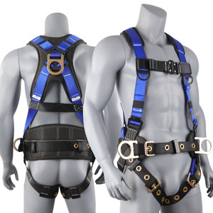 <span class=keywords><strong>Harness</strong></span> Pengaman Tubuh Penuh yang Dapat Disesuaikan, Bahan Poliester, Sabuk Pelindung Jatuh 5 Titik, Bersertifikasi CE, Kekuatan Putus 1500kg, 3 Cincin-D untuk - Product Image 3