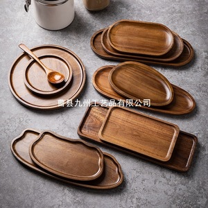 Acacia Wood <b>Tea</b> <b>Tray</b> Multi Functional Serving <b>Tray</b> For Kitchen Home Coffee Shop Fruit Platter Teacup Holder - Product Image 4