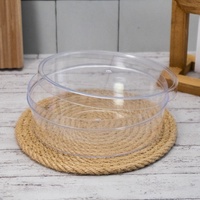 Boîte à pâtisserie ronde en PS de qualité alimentaire, épaisseur 1 mm, haute transparence, 158x50 mm, 650 ml, pour pâtisserie, gâteau, salade - Guangdong JNH-047
