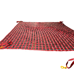 Tùy Chỉnh 3T 5M * 5M Chất Lượng Cao Máy Bay Trực Thăng <span class=keywords><strong>Net</strong></span> Vải Sling Polyester Leo Núi Hàng <span class=keywords><strong>Net</strong></span> Với Móc Cho Xe Tải - Product Image 2
