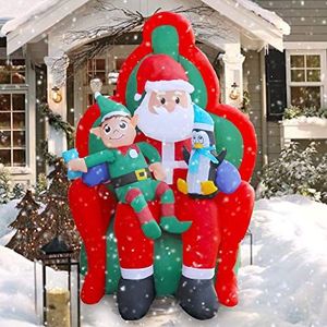 Noël Gonflable LED Éclairé Gingerbread Man Blow Up Xmas Party Intérieur Extérieur Cour Pelouse Jardin Décoration - Product Image 6
