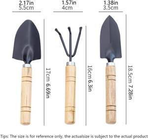 Ensemble d'outils de jardinage en trois parties pour plantes en pot, culture de légumes et de fleurs - Product Image 2