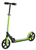 Trottinette à pédales pliable pour adulte avec poignée réglable, cadre en acier et aluminium, roues en PU de 200 mm, roulements ABEC-7 et frein à disque