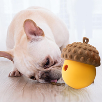 Jouets à mâcher pour animaux de compagnie de dessin animé interactif distributeur de boules de nourriture en silicone nettoyage des dents de formation pour chien