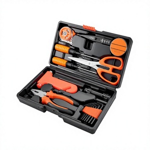Household Essential <b>Tool</b> Kit with Scissors and Pliers Carbon Steel Hand <b>Tools</b> in Hard Case for Daily Home and Garden Maintenance - Product Image 1