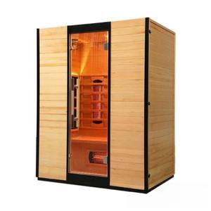 Sauna Infrarroja de Cerámica, Sauna Infrarroja para 3 Personas para el Hogar, Sauna de Madera de Hemlock, Sauna con Calentador de Bajo EMF - Product Image 2