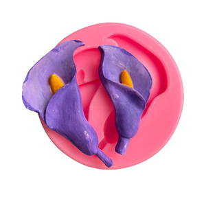 แม่พิมพ์ซิลิโคนสำหรับพลิกน้ำตาลเหลวดอกไม้ดอกไม้ดอกลิลลี่และดอกไม้ Fusarium แม่พิมพ์กาวช็อคโกแลตดินเหนียวอ่อน - Product Image 3