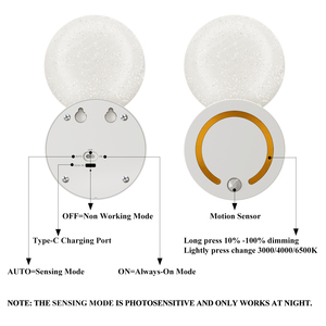 مصباح حائط ذكي بتصميم نورديك حديث قابل لإعادة الشحن عبر USB مع مستشعر حركة لاسلكي وإضاءة ليلية LED مغناطيسية للسرير - Product Image 6