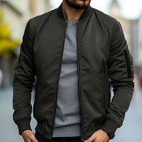 Blouson Bomber Camouflage Homme Moderne et Minimaliste, Imperméable et Coupe-Vent, Broderie Discrète, Coupe Ajustée pour Sublimer les Tenues Décontractées