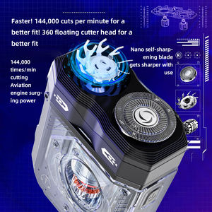 Mini Afeitadora Eléctrica Giratoria Inteligente y Portátil para Hombres Recargable por USB Tipo C a Prueba de Agua IPX7 - Product Image 3