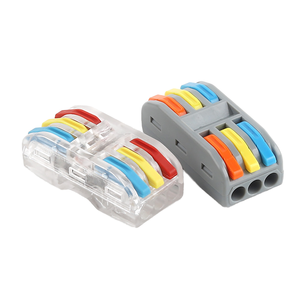 Connecteur de câblage transparent à 2 voies, bornier à ressort deux entrées deux sorties en alliage de cuivre pour usage automobile et industriel - Product Image 1