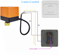 Vanne à boisseau sphérique motorisée en laiton Tmok DN15 1/2'' AC220V 110V 24V 12V 5V 2 voies 3 fils 2 commandes avec actionneur