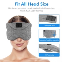 Ideale per viaggiare, dormire e coppie chiamate notturne maschera per gli occhi con musica Wireless Bluetooth con cuffie Blindfold 3D lavabili