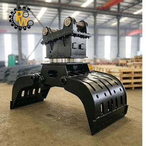 Pince à roche hydraulique rotative renforcée pour excavatrice de 15 à 25 tonnes, pince à <span class=keywords><strong>pierre</strong></span> universelle, accessoire d'excavatrice PW - Product Image 5