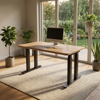 Vente en gros de bureau debout électrique à double moteur réglable en hauteur cadre de bureau assis-debout grand bureau debout de bureau