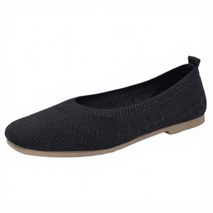 Nouvelles Chaussures Plates 2026 Grande Taille Respirantes à Enfiler pour Femmes, Mocassins Brodés Quatre Bateaux avec Semelle en Caoutchouc, Printemps-Été - Product Image 1