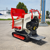Kostenloser Versand Mini Dumper Tracked Motor Schubkarre Track Site Dumper für Farm Work Mini Crawler Dumper Truck