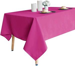 Oil-proof spill-proof and water resistance microfiber plastic white table cloths round tablecloth wedding outdoor and indoor use