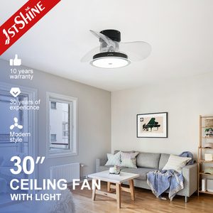 1stshine Ventilateur de plafond à Led 3 pales transparentes ABS Fancy 30 Pouces Soft Wind LED Lighting Petit ventilateur de plafond - Product Image 2