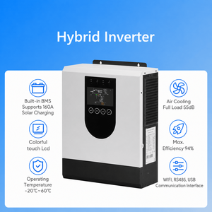 Sistema de Energía Solar Híbrido Completo de 10kw 12kw, Sistema de Almacenamiento de Energía para Casa Fuera de la Red con Batería de Litio, Kit Fotovoltaico Vesol-hyb-series - Product Image 2