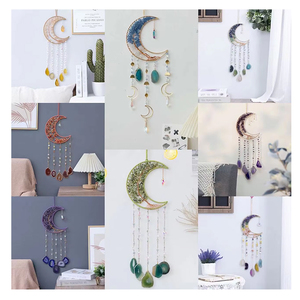 Vente en gros Commerce extérieur de gravier naturel en cristal d'<span class=keywords><strong>agate</strong></span> poli à la main Attrape-rêves Cloche à vent suspendue - Product Image 2