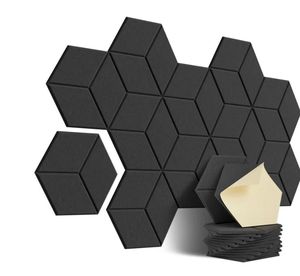 Panneau Acoustique Moderne en Fibre de Polyester Écologique pour Décoration Murale, Isolation Sonore Hexagonale pour Enregistrement - Product Image 6