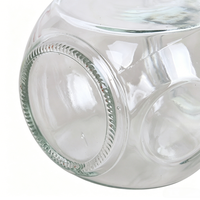 Pot en verre transparent 50ml 100ml 180ml 280ml 380ml 480ml pour miel, confiture, haricots, café, bonbons – Récipient de stockage alimentaire pour la cuisine domestique