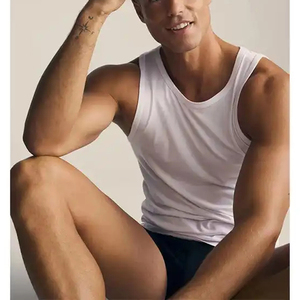 Venta al por mayor de ropa de <span class=keywords><strong>China</strong></span>, camiseta sin mangas deportiva de Color sólido para hombre, camisetas con logotipo Digital con impresión personalizada, camisetas sin mangas informales para hombre - Product Image 2